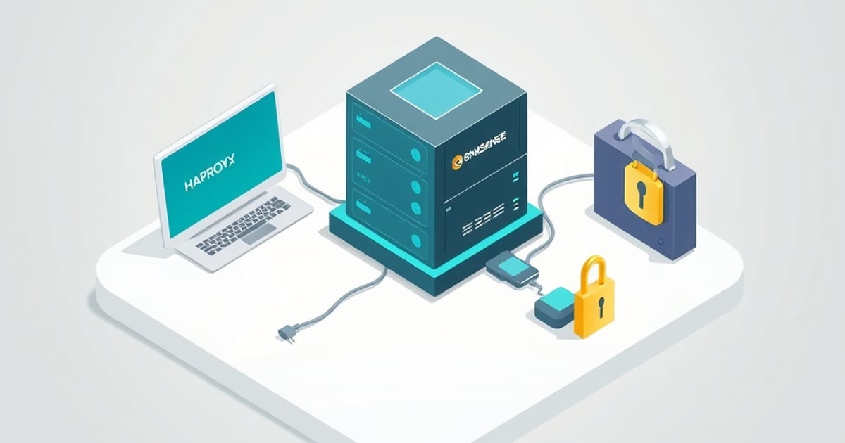 HAProxy on an OPNsense gateway routing HTTPS to backend servers with a Let's Encrypt certificate